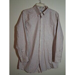 L.L. Bean Button Down Cotton Plaid Shirt Business Casual Men's Size 16.5/37